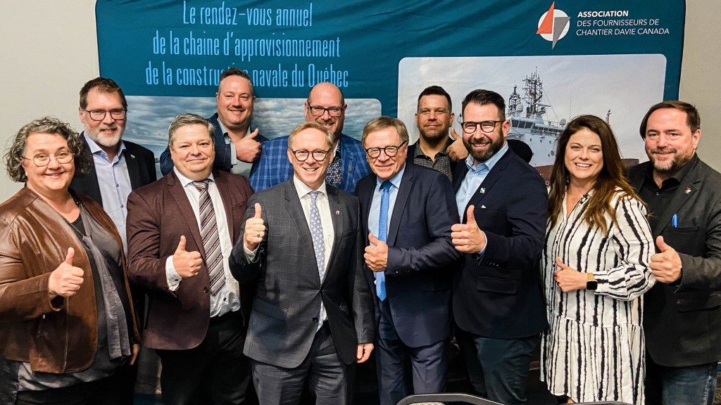 Représentants pour la relance Navale à Lévis pour la Davie.