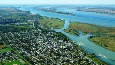 Vue à vol d'oiseaux de la municipalité de Contrecœur, Photo gracieuseté de la ville de Contrecœur.