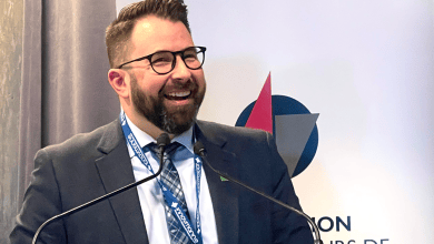 Le maire de Sorel-Tracy, Patrick Péloquin, au Symposium canadien de la maintenance navale en 2024