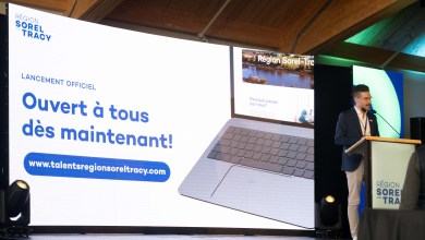 Présentation de « Talents région Sorel-Tracy » par Mathieu Beaufort, Coordonnateur de Chantier d’attraction de la main-d’oeuvre de Sorel-Tracy et sa région, crédit photo : Philippe Manning, Sorel-Tracy Info