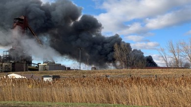 Incendie chez ArcelorMittal, crédit photo : Ville de Contecoeur