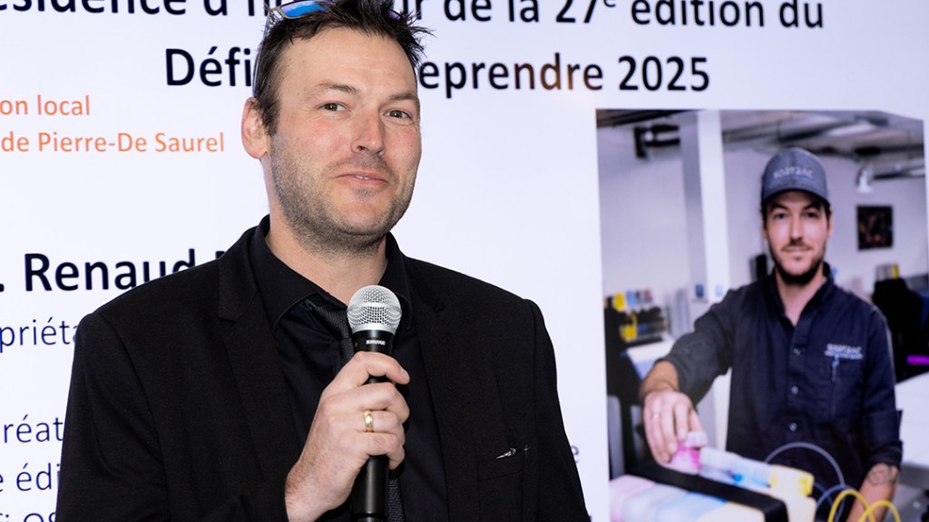 Renaud Millette, président d’honneur de la 27e édition locale du Défi OSEntreprendre. Crédit photo : Simon Ménard