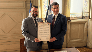 Patrick Péloquin, maire de Sorel-Tracy et Jérôme Baloge, maire de Niort. Photo gracieuseté de la ville de Sorel-Tracy