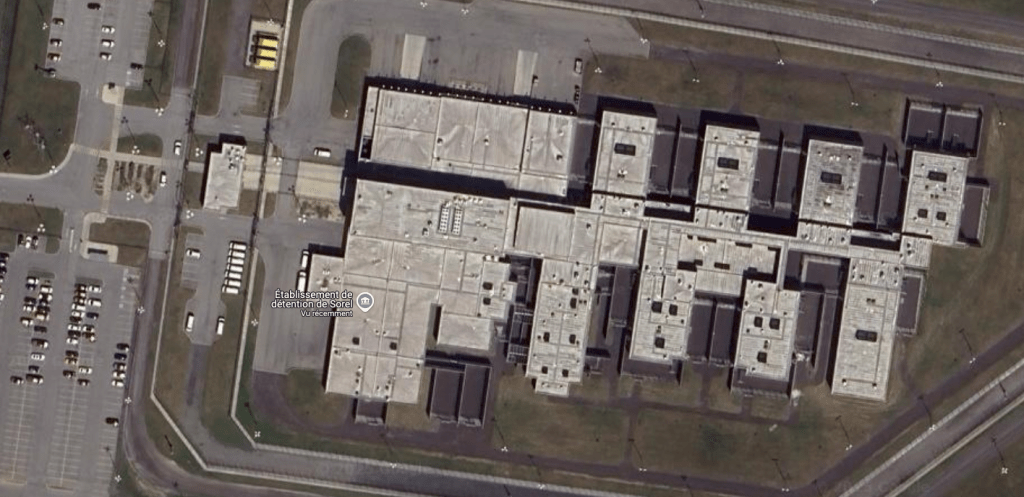 Établissement de détention de Sorel-Tracy. Crédit photo : Google Map