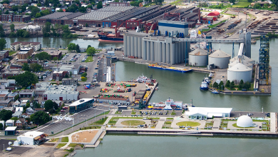 Zone portuaire Richardson et Garde Côtière, Sorel-Tracy. Crédit photo : Sorel-Tracy Info (STI) / Philippe Manning - Photo d'archive