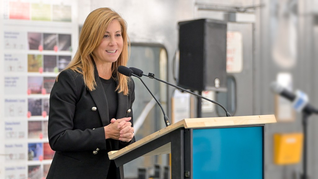 Heather Chalmers, présidente et cheffe de la direction de GE Vernova Canada. Crédit photo : Sorel-Tracy Info (STI) / Philippe Manning