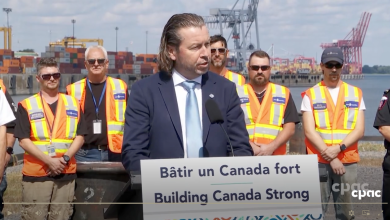 Paul Bird, chef de la direction commerciale du Port de Montréal lors d'une conférence de presse le 11 septembre 2025, maintenant président-directeur général du Port de Montréal. Crédit : capture d'écran de la vidéo sur CPAC