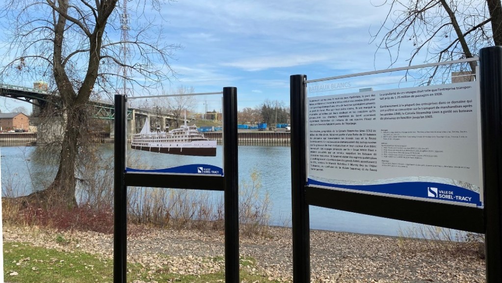 Parc des bâteaux blanc. Crédit photo : Ville de Sorel-Tracy
