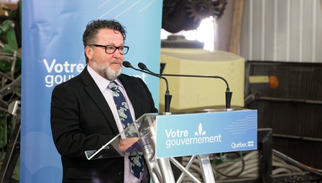 Donald Martel, ministre de l’Agriculture, des Pêcheries et de l’Alimentation et ministre responsable de la région du Centre-du-Québec. Crédit photo : Philippe Manning / Sorel-Tracy Info