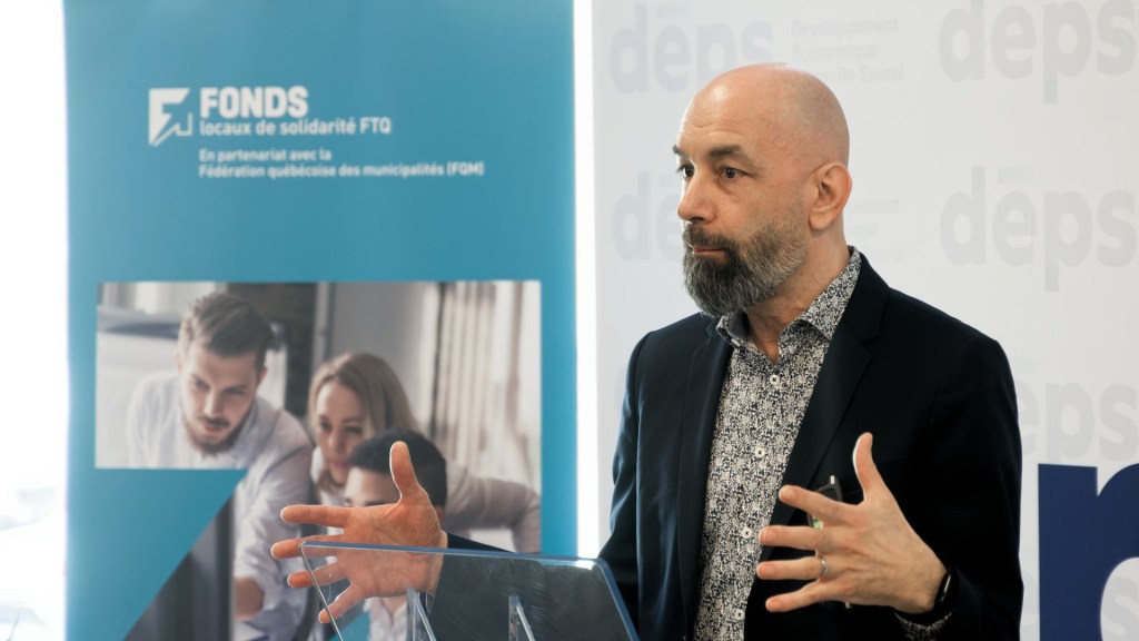 Éric Desaulniers, Fonds de solidarité FTQ. Crédit photo : Philippe Manning / Sorel-Tracy Info (STI)