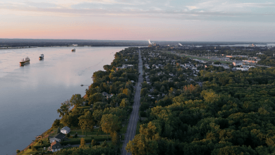 Vue aérienne, Sorel-Tracy. Crédit photo : Ville de Sorel-Tracy