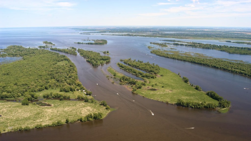 Lac Saint-Pierre et ses îles. Crédit photo : Sorel-Tracy Info (STI) / Philippe Manning