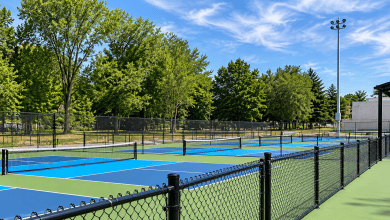 Les nouveaux terrains de pickleball du parc Elzéar-Cournoyer, à Sorel-Tracy, seront officiellement inaugurés le samedi 3 octobre. Photo : Ville de Sorel-Tracy