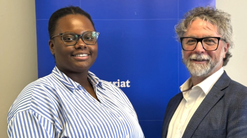 Daniella Icart, conseillère aux entreprises et Mario Fortin, directeur général par intérim du DÉPS. Crédit photo : DÉPS