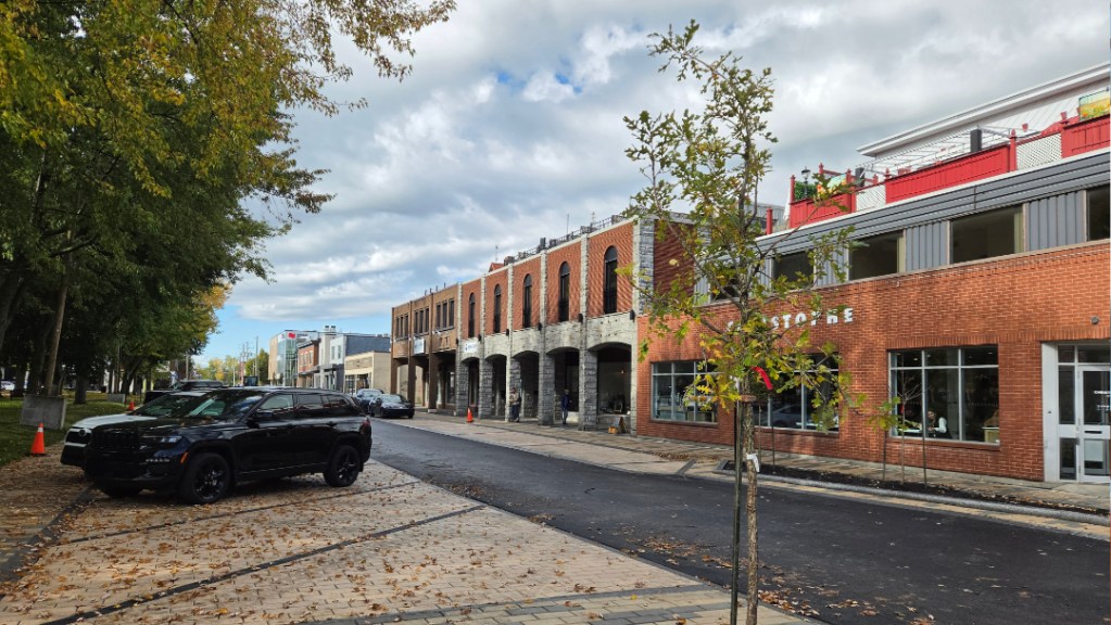 Le nouveau tronçon de la rue George, maintenant à sens unique. Crédit photo : Ville de Sorel-Tracy